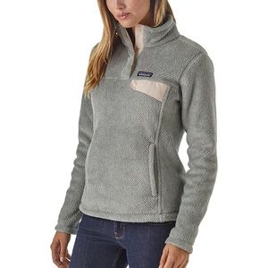 Patagonia Re-Tool Snap-T Fleece Pullover gray cream XS women’s cozy warm